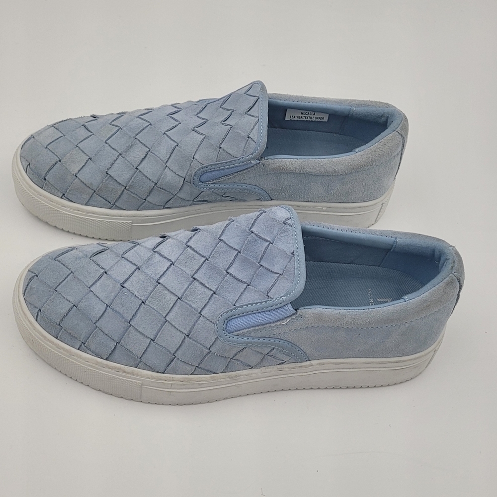 Marc Fisher Calia Light Blue Woven Leather Slip On Sneakers Size 7 - Picture 3 of 14